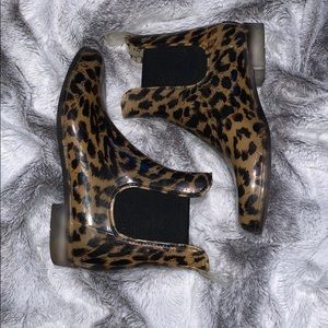 J. Crew Cheetah Print Chelsea Rain Boots